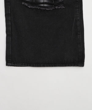 デストロイチェックバギーデニム