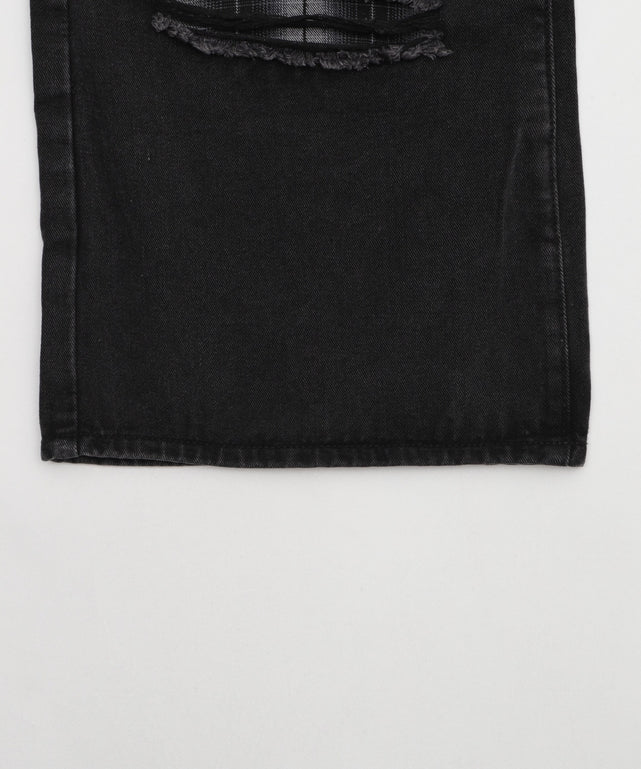 デストロイチェックバギーデニム