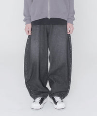 スタッズバレルデニム