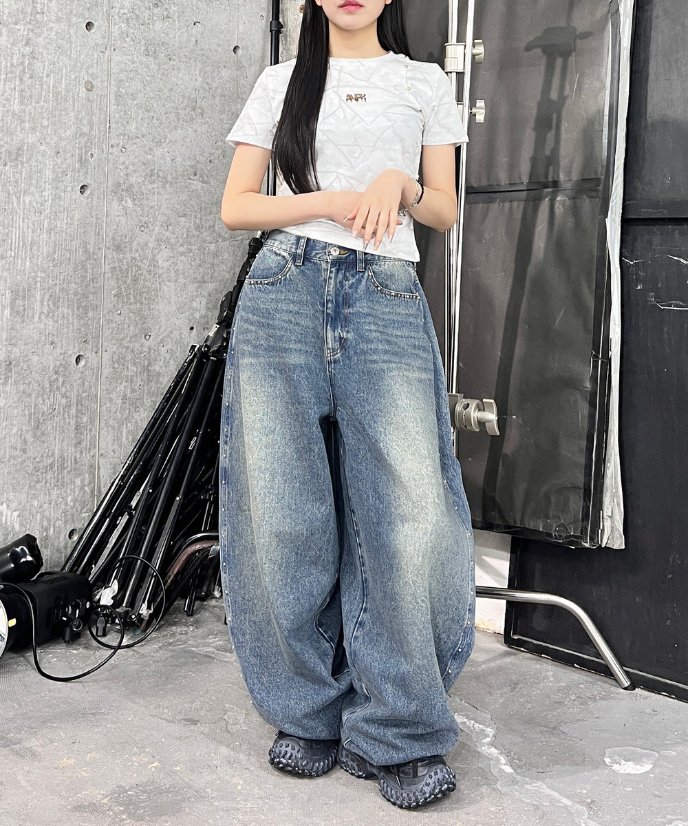 デニム中濃 モデル：154㎝ S着用