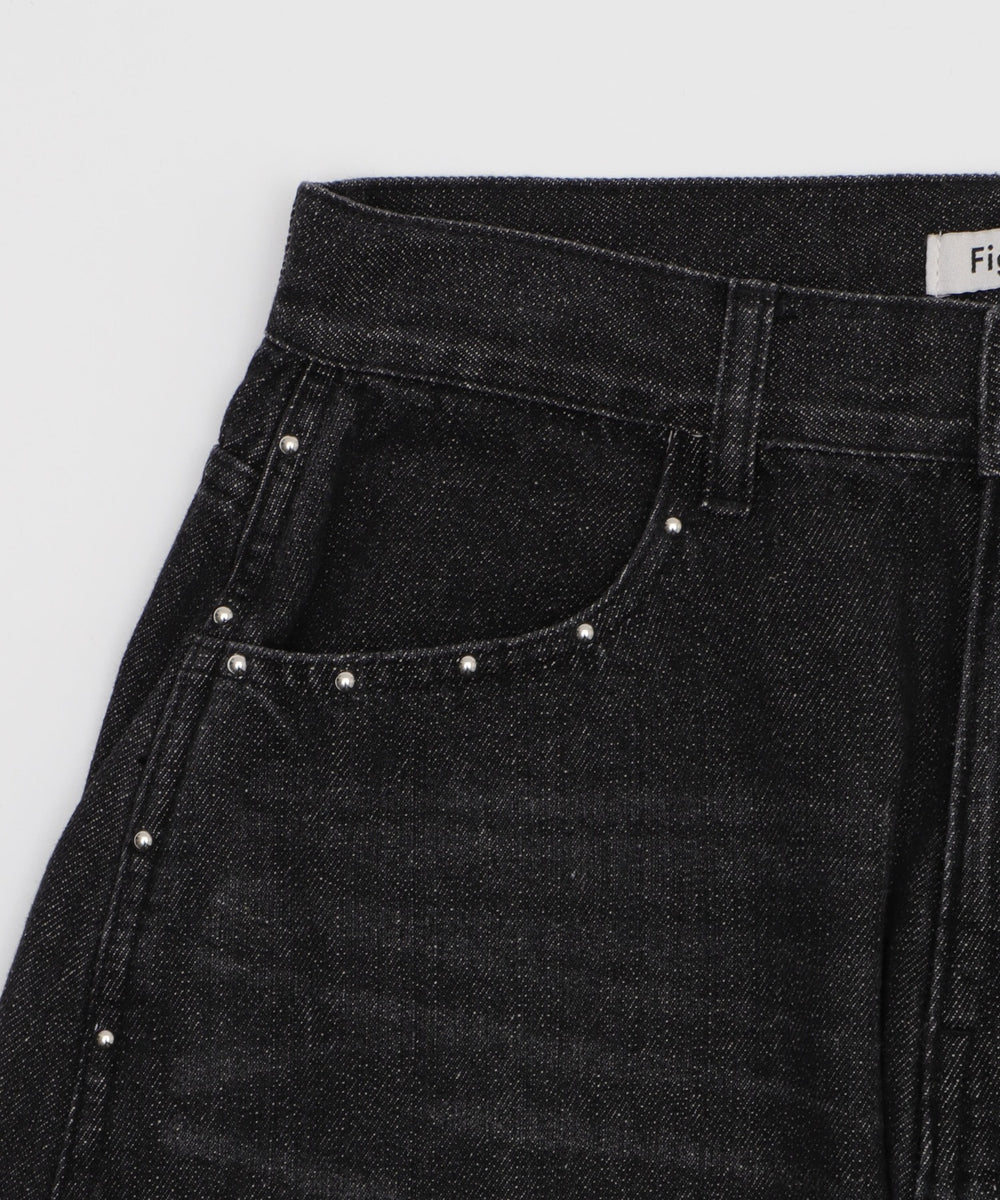 スタッズバレルデニム