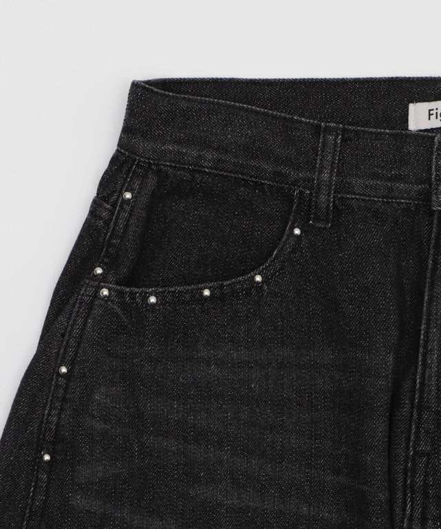 スタッズバレルデニム