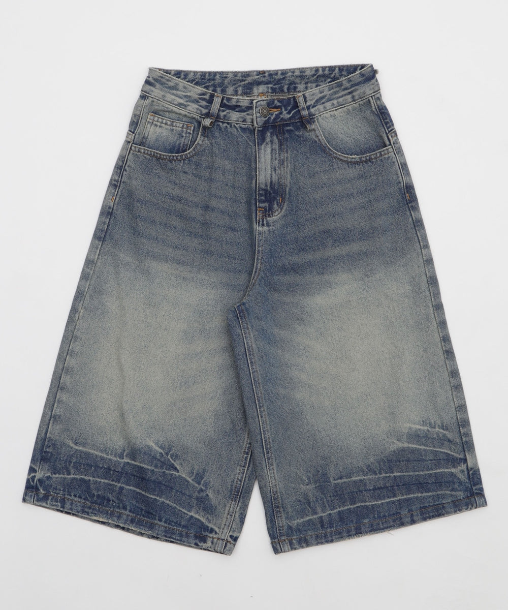 ラウンドストリングデニムハーフパンツ