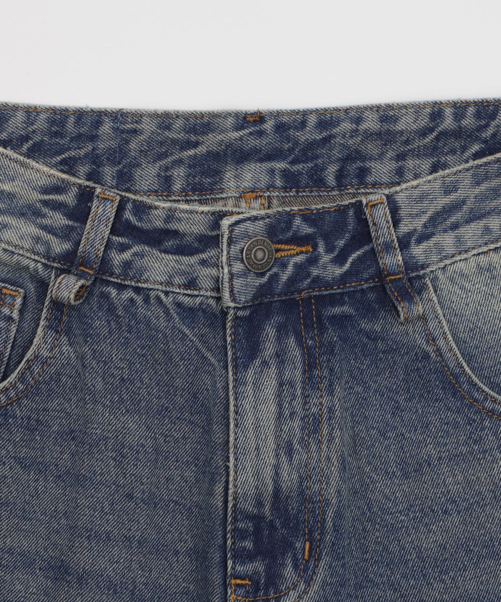 ラウンドストリングデニムハーフパンツ