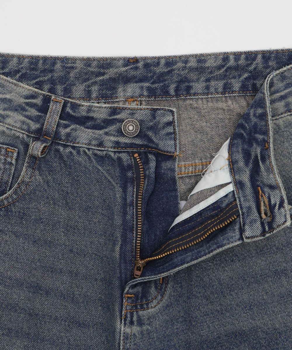 ラウンドストリングデニムハーフパンツ