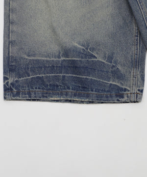 ラウンドストリングデニムハーフパンツ