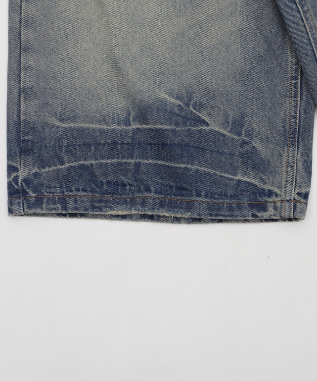 ラウンドストリングデニムハーフパンツ