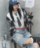 ダメージデニムハーフパンツ
