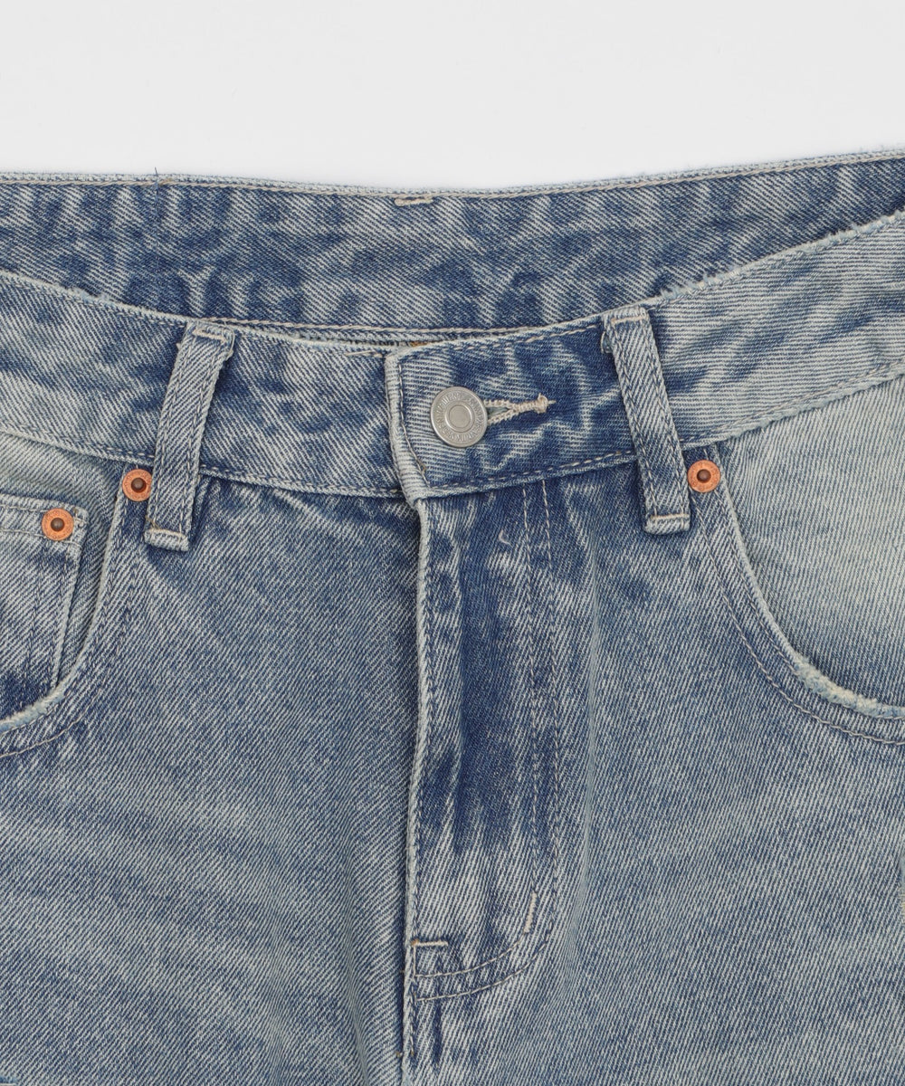 ダメージデニムハーフパンツ