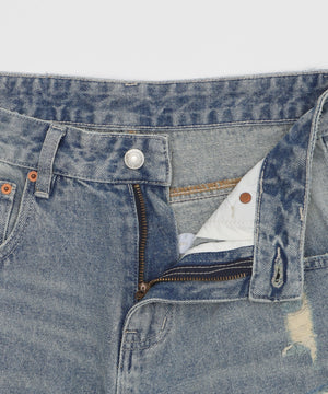 ダメージデニムハーフパンツ