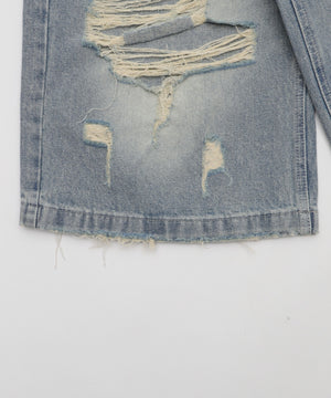 ダメージデニムハーフパンツ