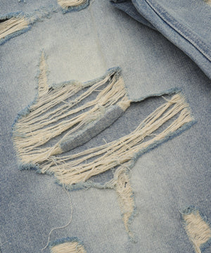 ダメージデニムハーフパンツ