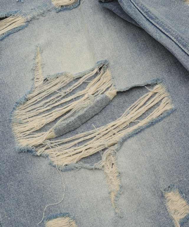 ダメージデニムハーフパンツ