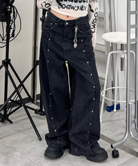 センタースイッチスタッズデニム