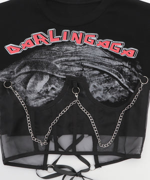 チェーンパンクロゴT