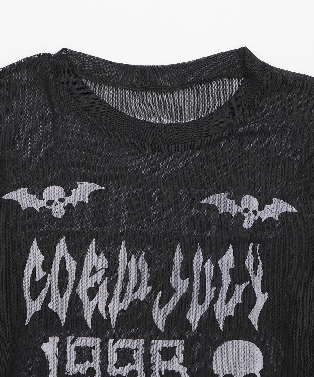 ゴシックロゴメッシュカットソー