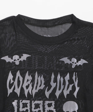 ゴシックロゴメッシュカットソー