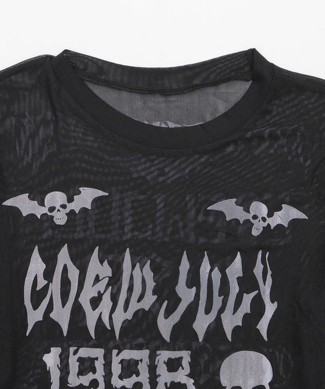 ゴシックロゴメッシュカットソー