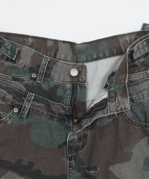 カモフラフリンジWウエストハーフパンツ