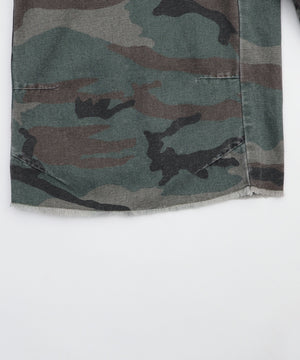 カモフラフリンジWウエストハーフパンツ