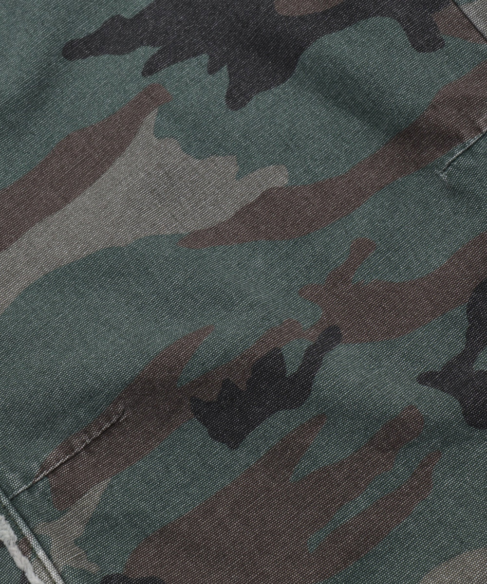 カモフラフリンジWウエストハーフパンツ