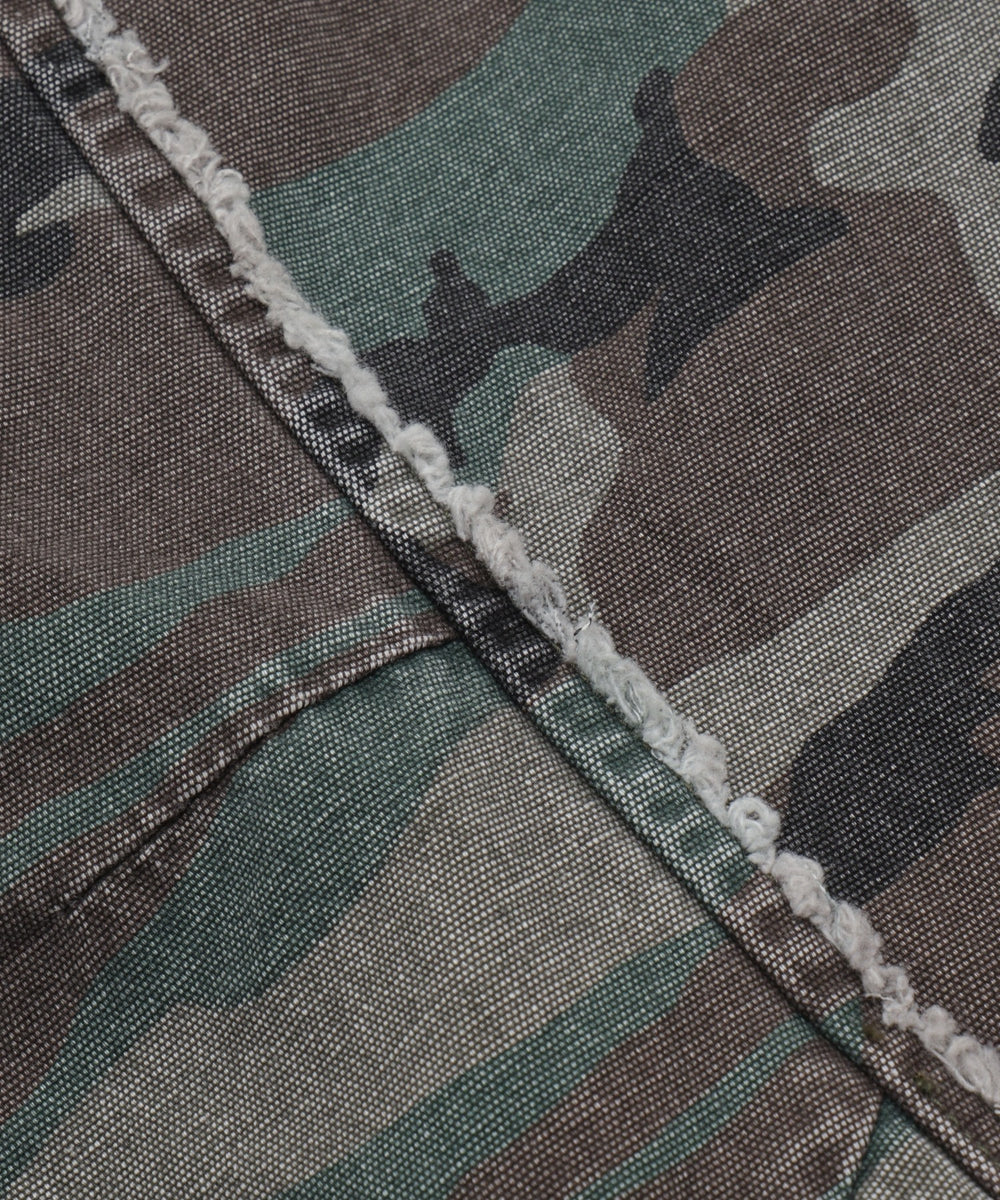 カモフラフリンジWウエストハーフパンツ