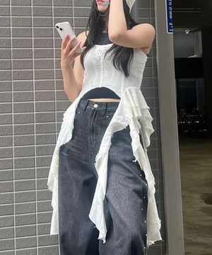 ホワイト モデル：154㎝ FREE着用