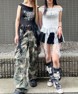 ゴシックサイドレースフリルトップ