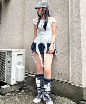 ホワイト モデル：154㎝ FREE着用