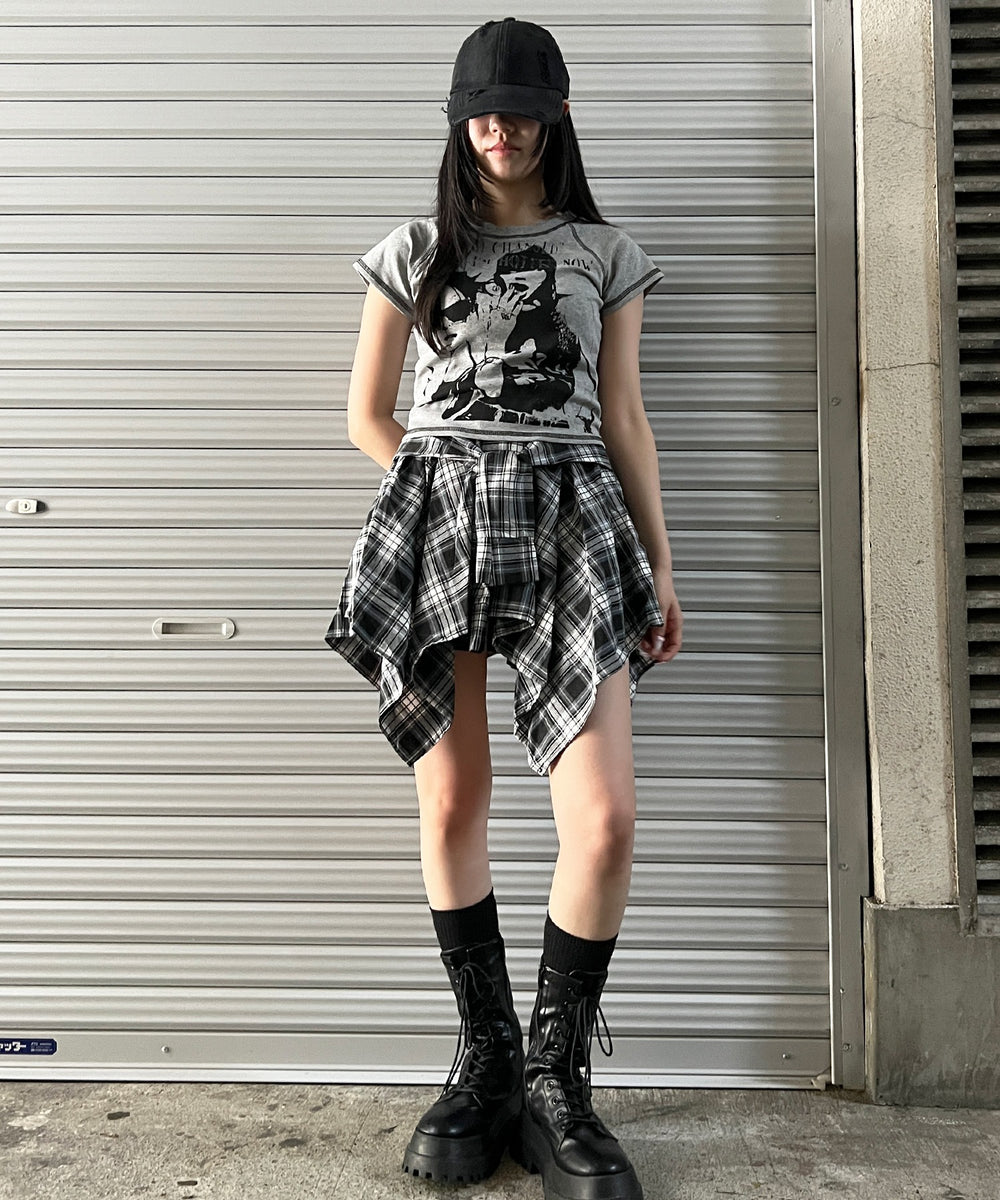 杢グレー モデル：154㎝ FREE着用