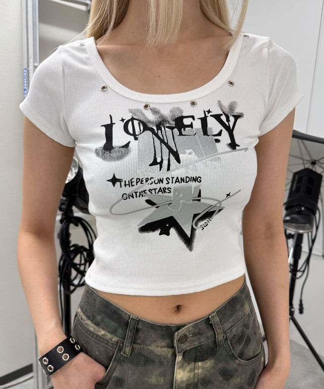 LONLEYSTARピチT/ホワイト モデル：167㎝ FREE着用