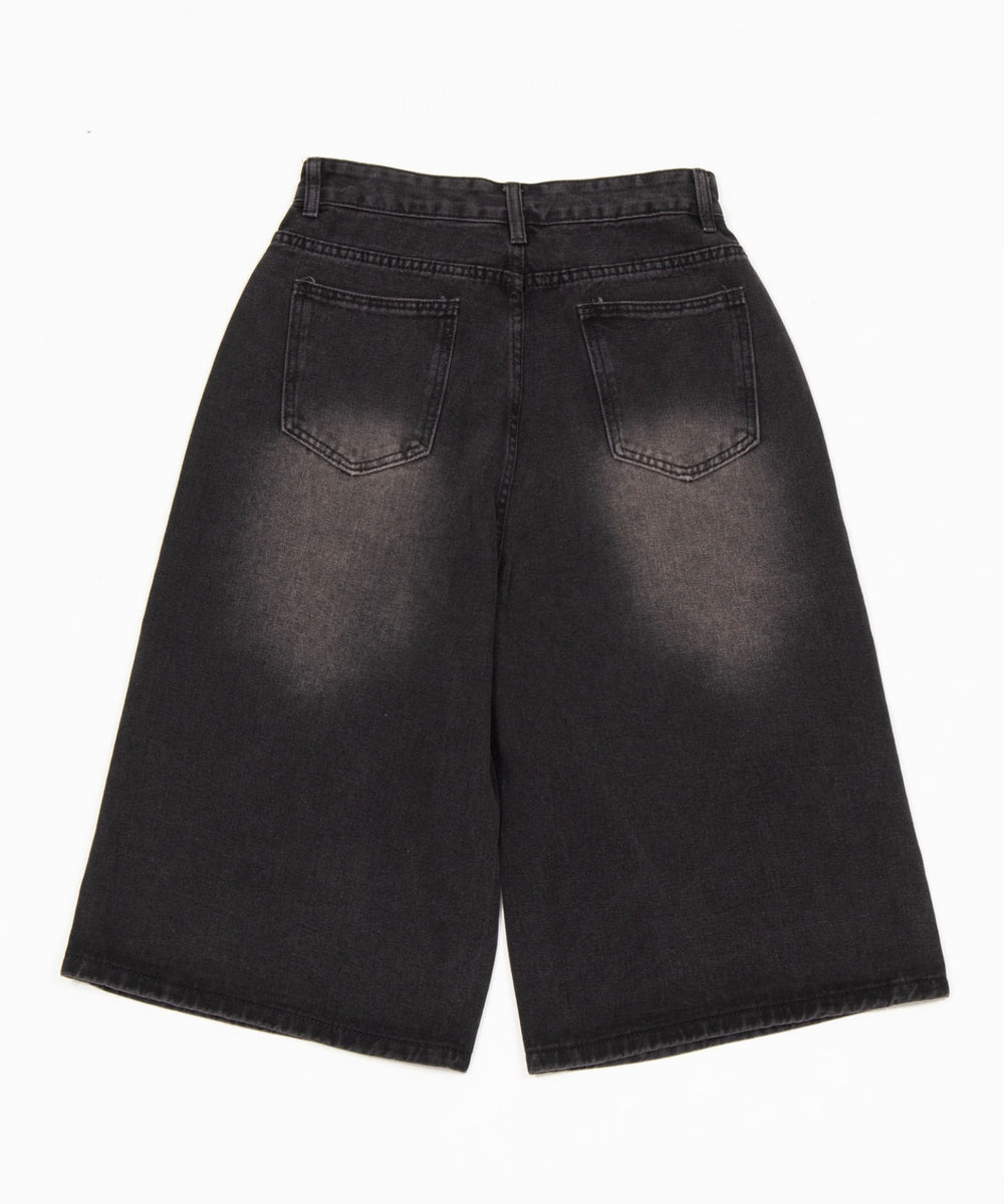 ワイドデニムハーフパンツ