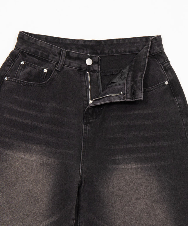 ワイドデニムハーフパンツ