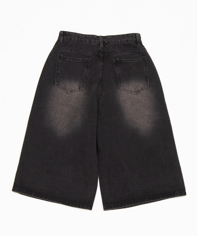 ワイドデニムハーフパンツ