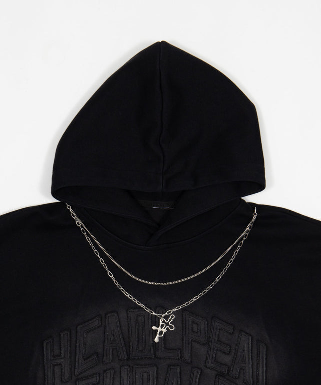 クロスネックレス付きパーカー