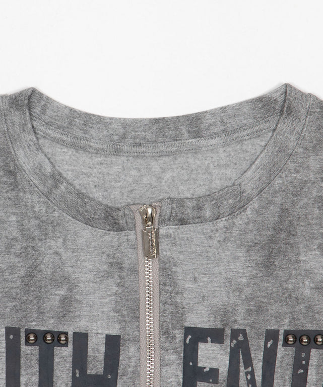 ロゴスタッズジップトップ