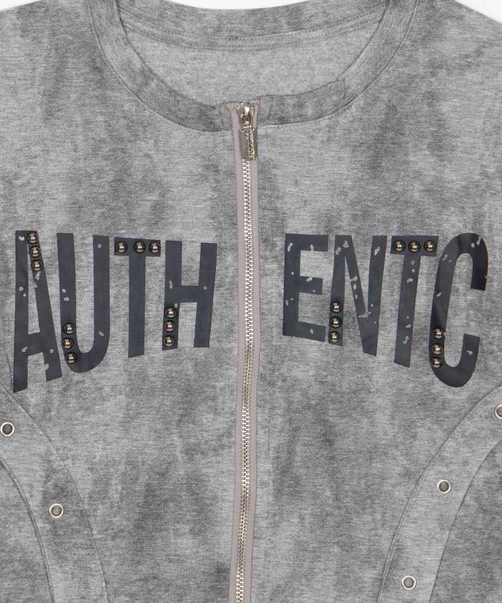 ロゴスタッズジップトップ