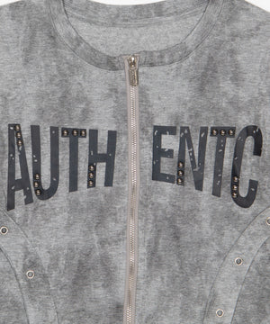 ロゴスタッズジップトップ