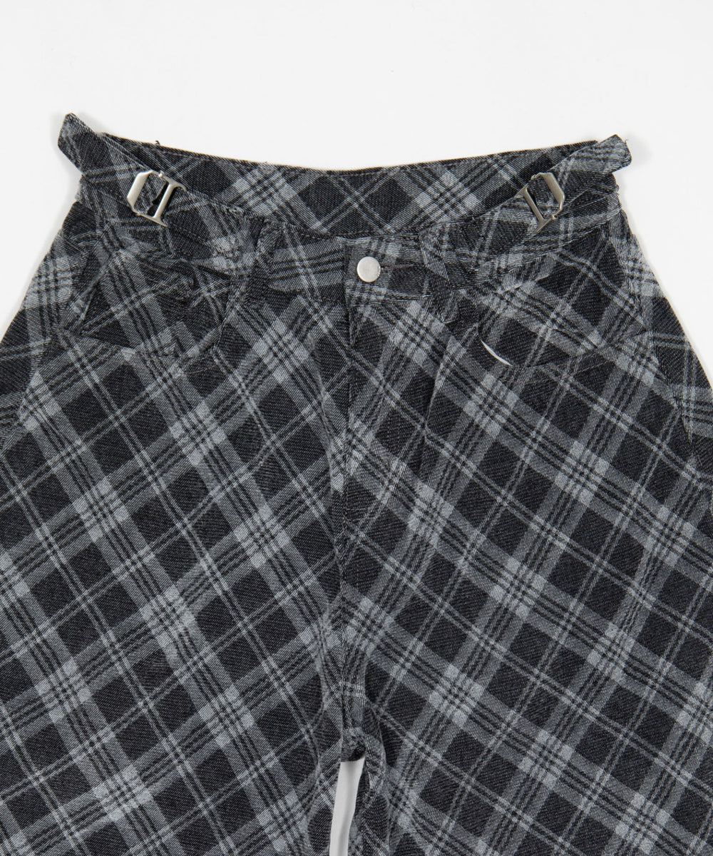 チェックカーブデニム