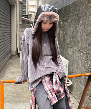 グレー モデル：160㎝ FREE着用