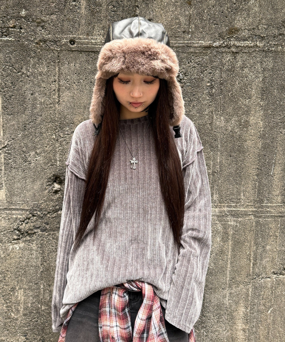 グレー モデル：160㎝ FREE着用