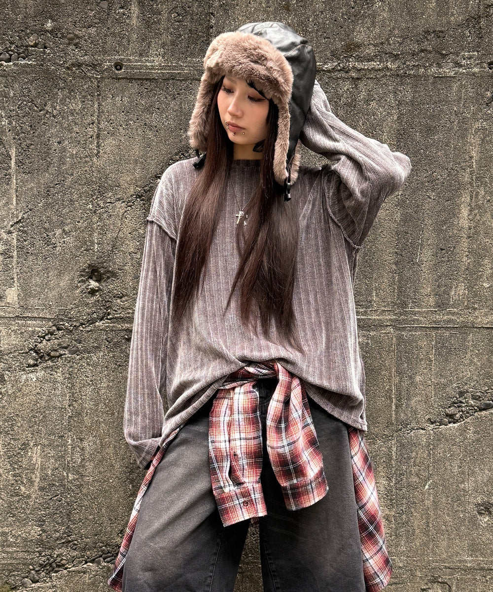 グレー モデル：160㎝ FREE着用