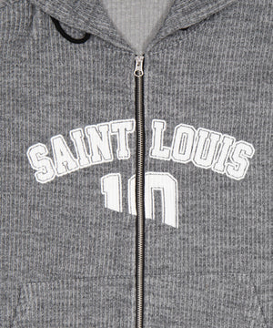 シティロゴニットジップパーカー