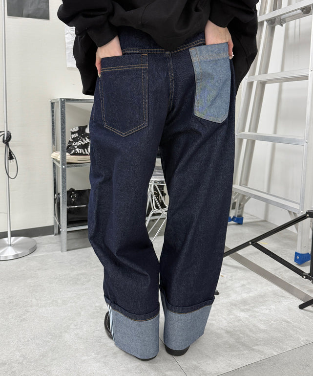 デニムインディゴ モデル：159cm Sサイズ着用