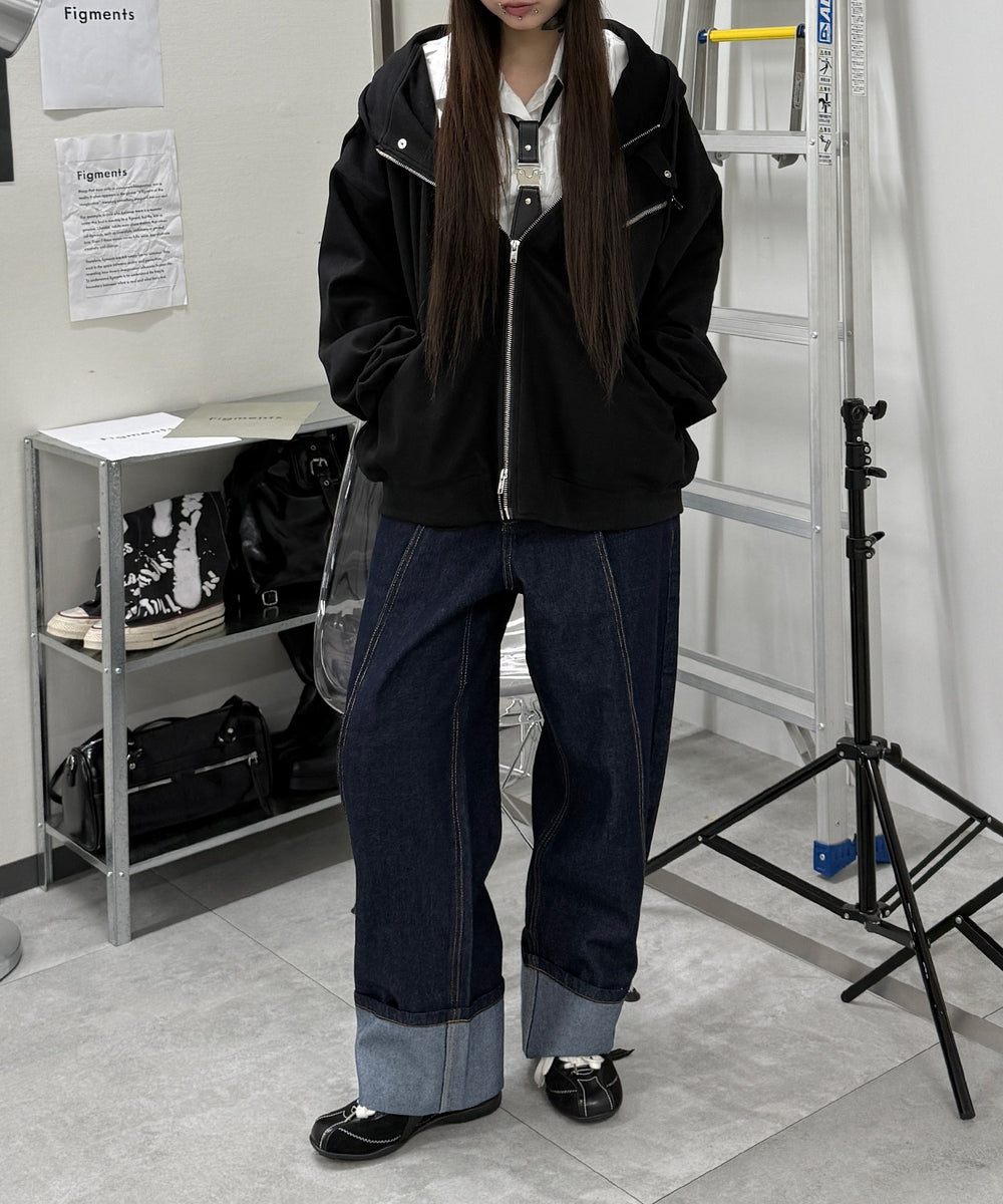 デニムインディゴ モデル：159cm Sサイズ着用