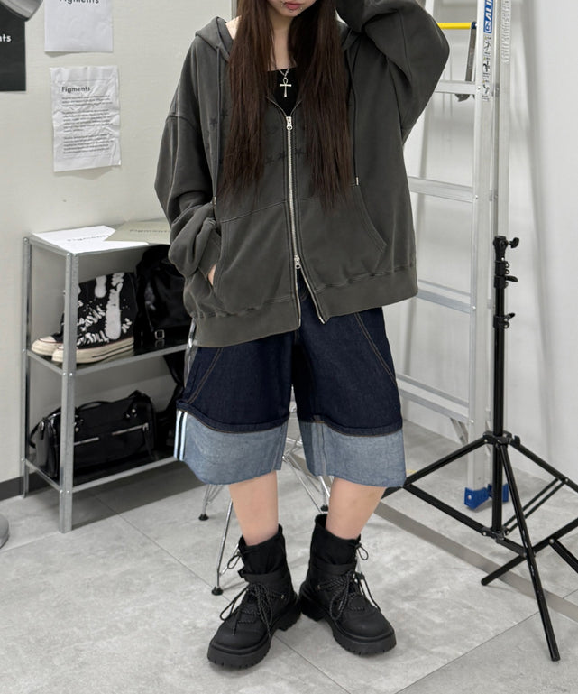 デニムインディゴ モデル：159cm　Sサイズ