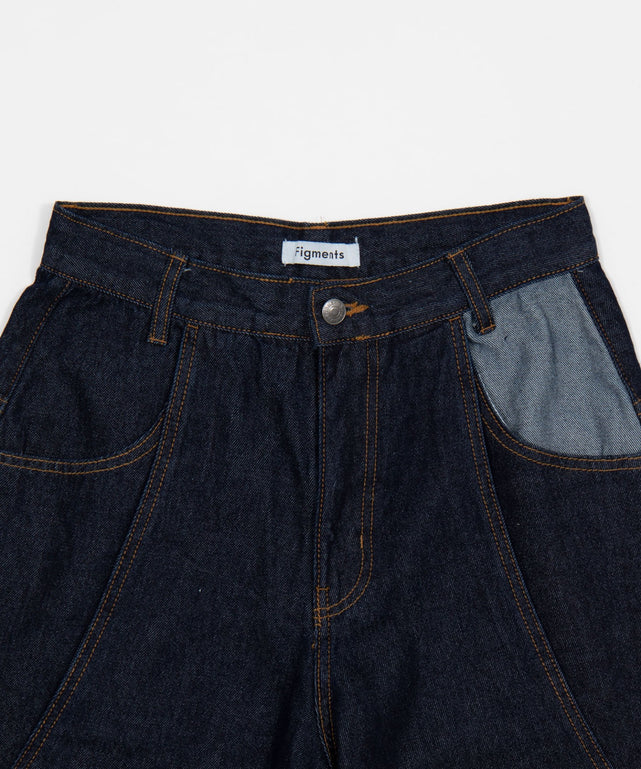 ロールアップデニムハーフパンツ