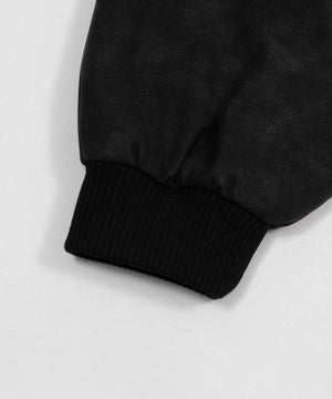 PUフーデッドブルゾン