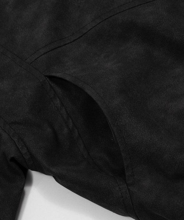 PUフーデッドブルゾン