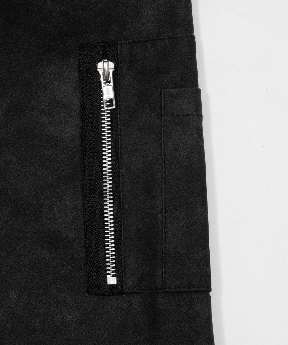 PUフーデッドブルゾン